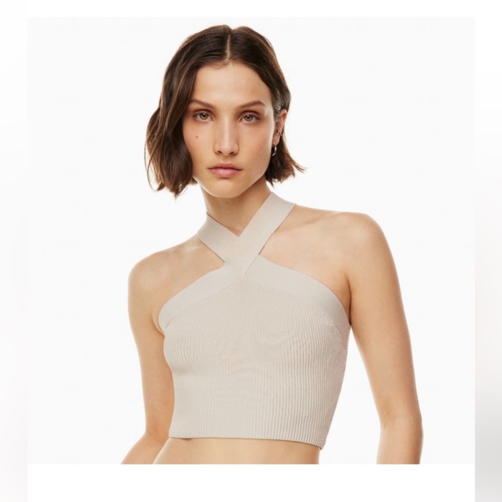 Women's Cream Halter Top